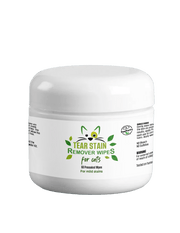 Natural Cat Tear Stain Remover Wipes - Kills Bacteria & Fungi - Safe Human-Grade Formula