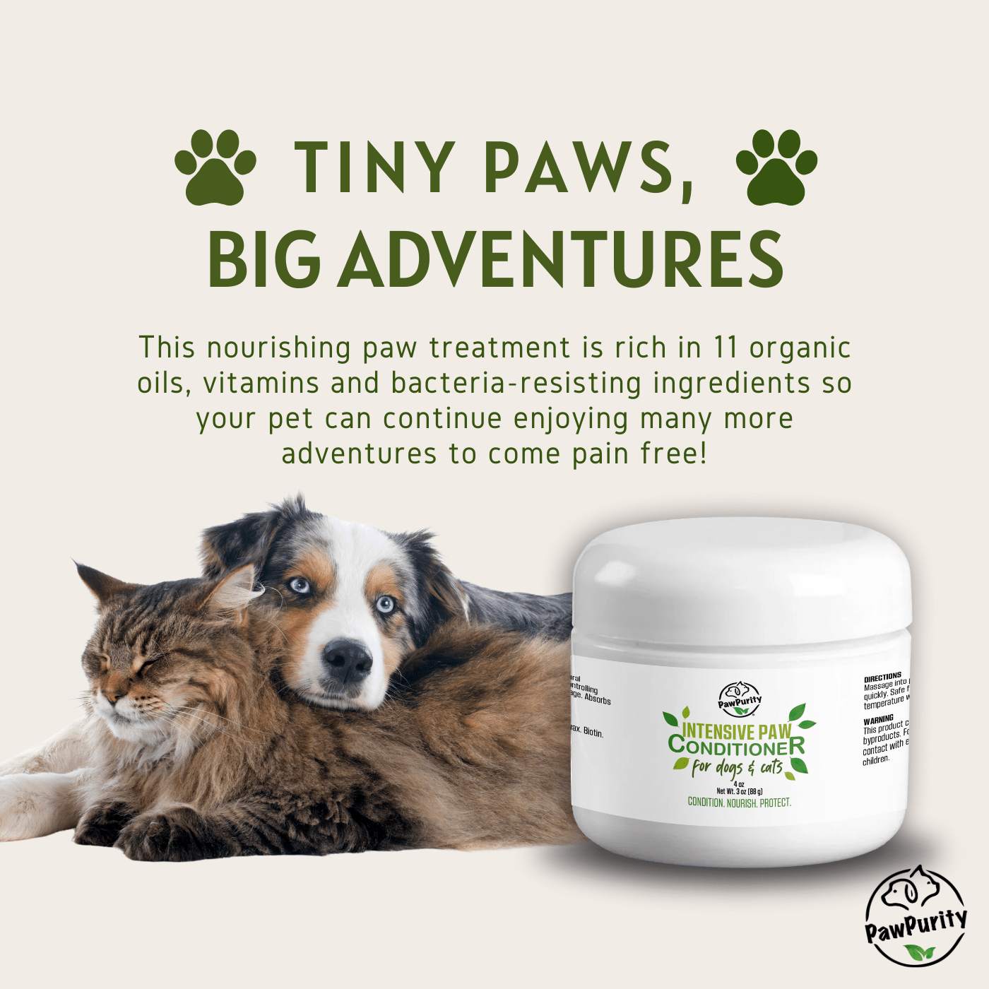 Intensive Paw Conditioner - Fast Relief for Dry, Cracked Dog Paws