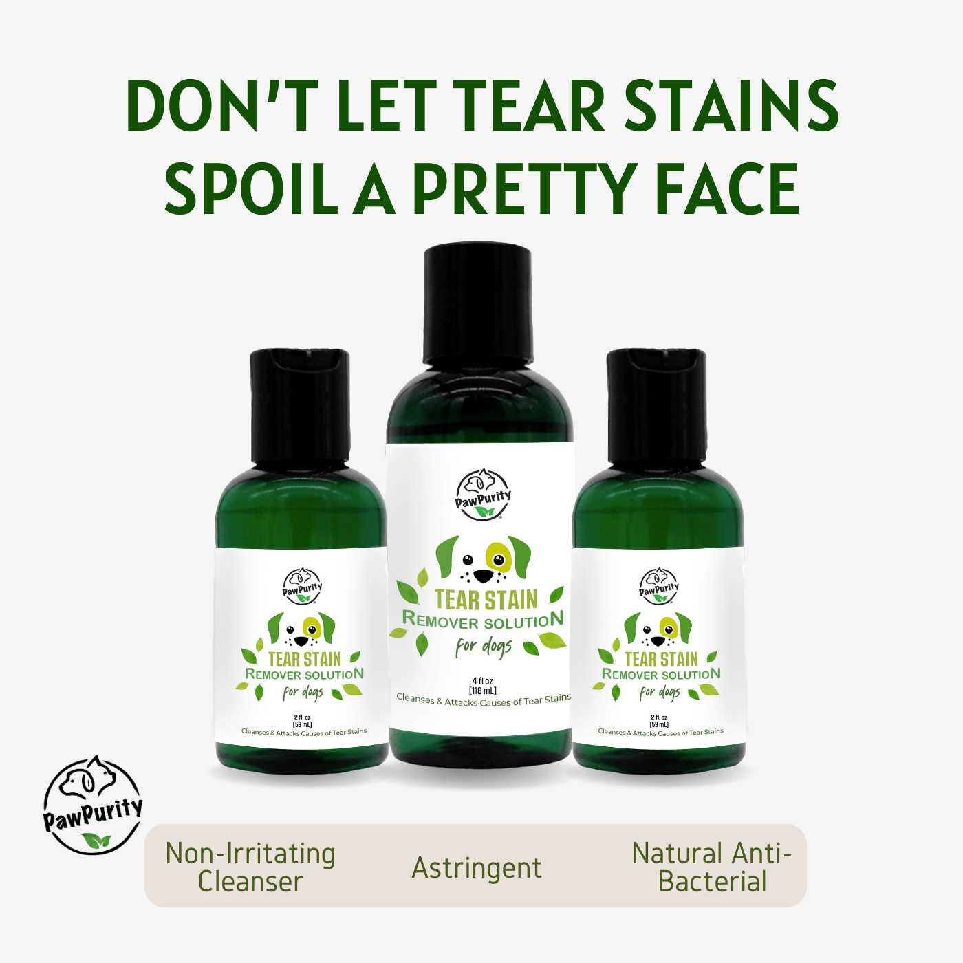 Tear Stain Remover Solution for Dogs – Natural, Powerful & Safe