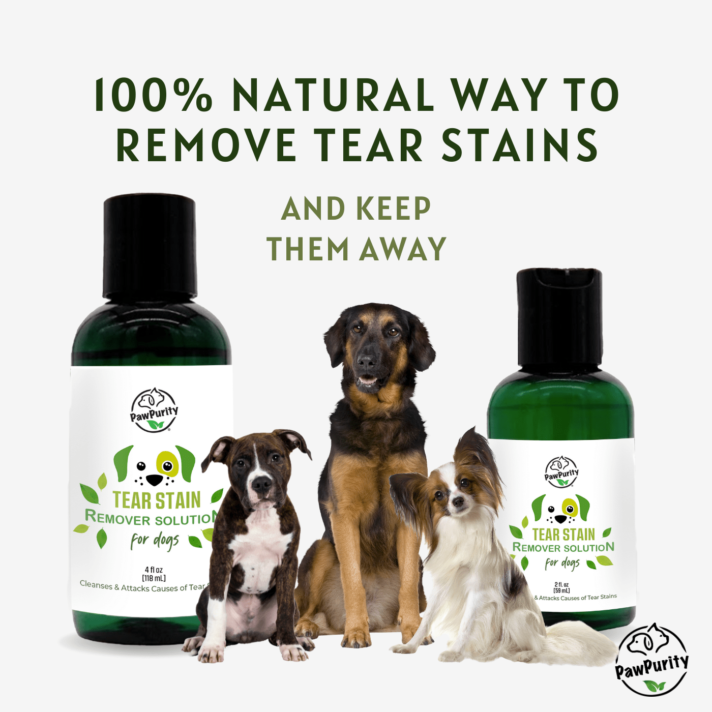 Tear Stain Remover Solution for Dogs – Natural, Powerful & Safe