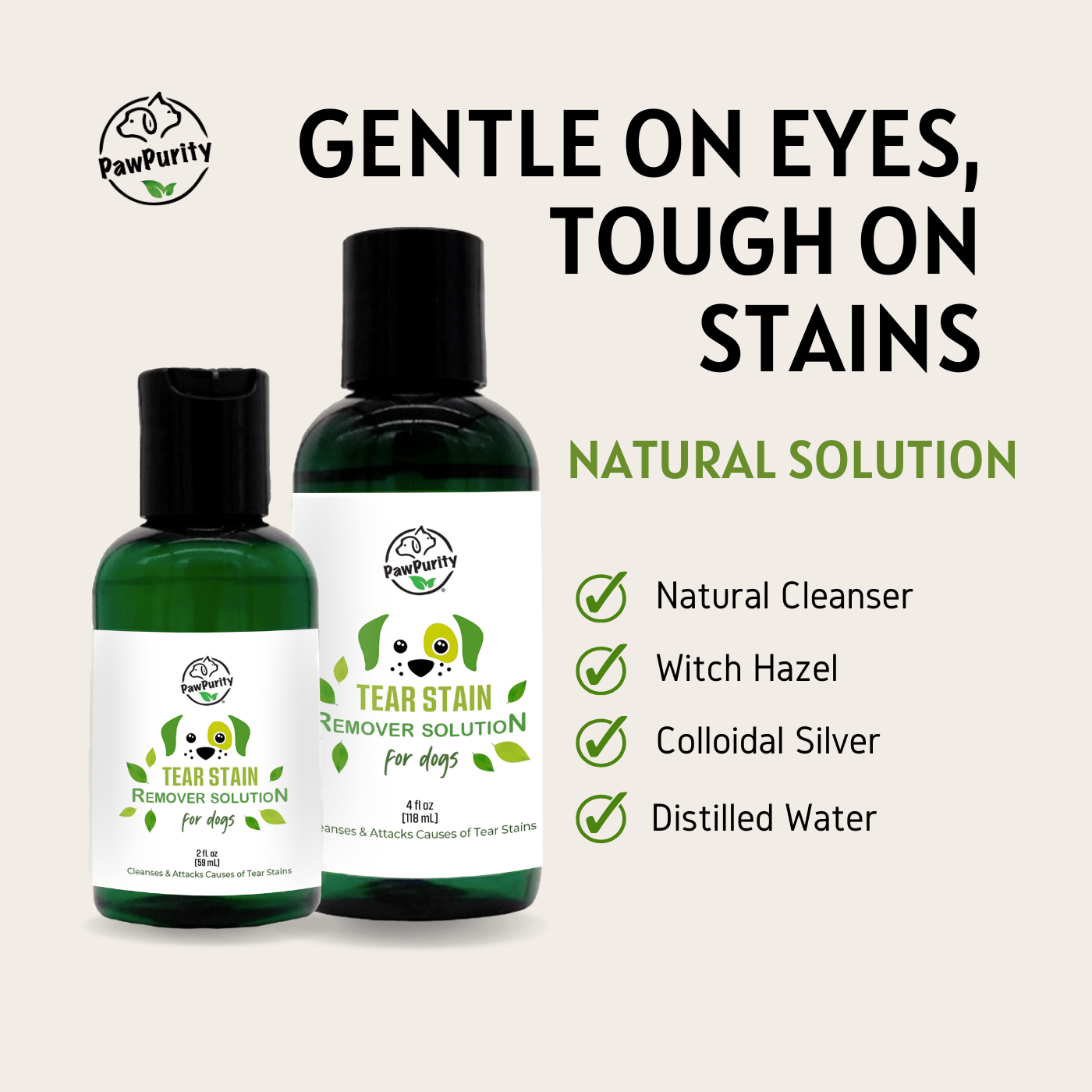 Tear Stain Remover Solution for Dogs – Natural, Powerful & Safe