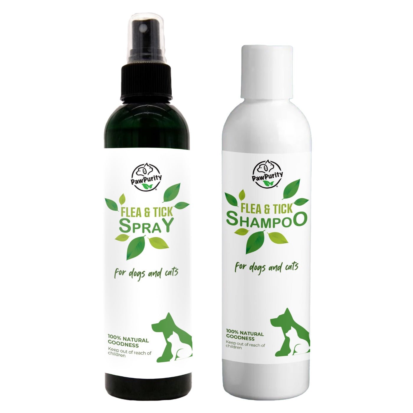 Featured Collection of Dog & Cat Products with the Flea & Tick Spray and Flea & Tick Shampoo being one of PawPurity's most popular items