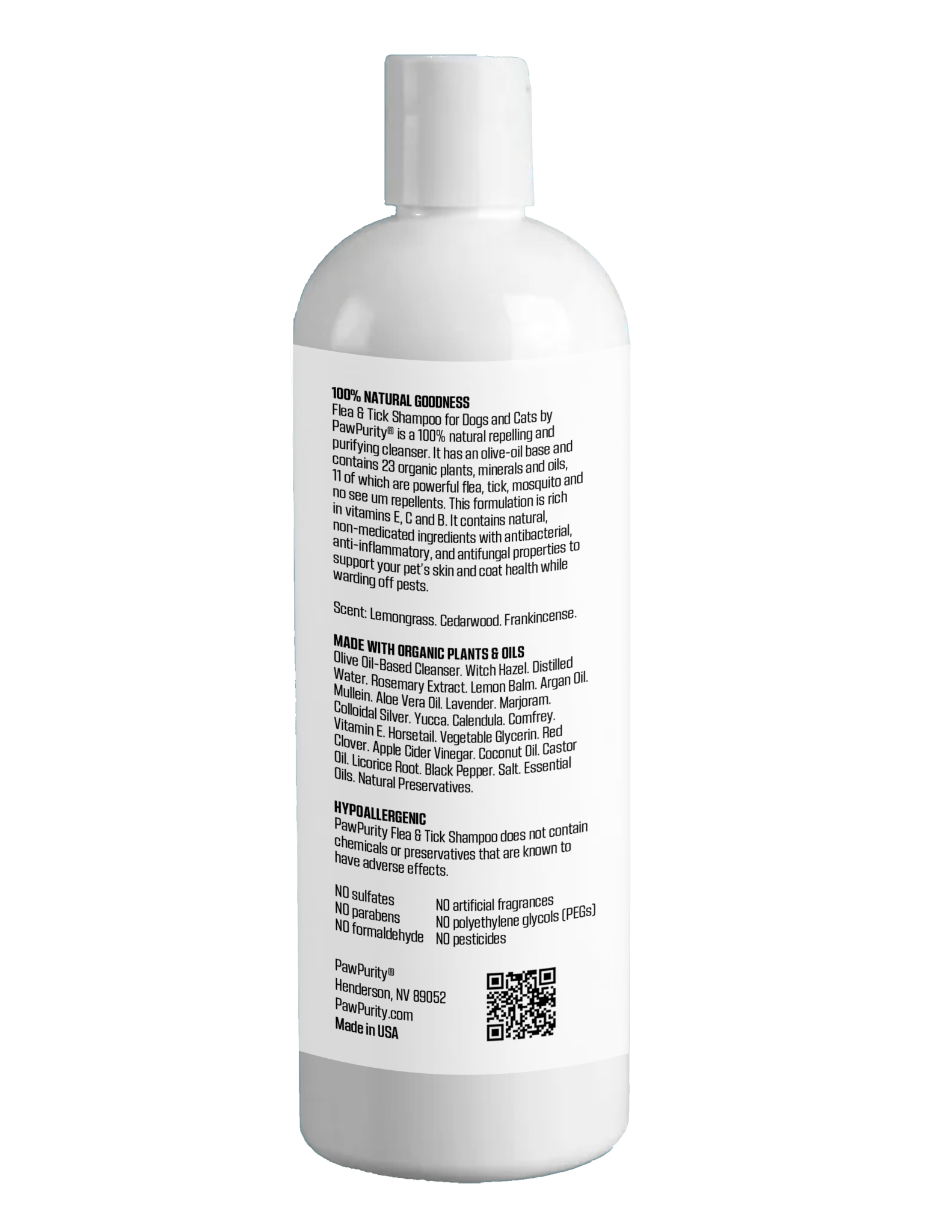 Chemical-Free Flea & Tick Dog Shampoo With 11 Repellents | PawPurity