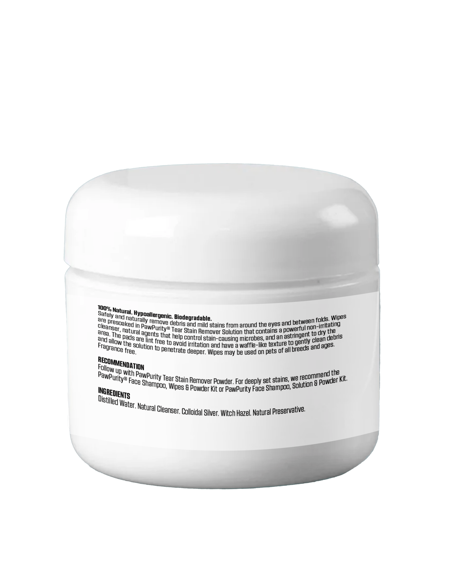 Dog Tear Stain Wipes - Remove Mild Tear Stains by Fighting Bacteria & Yeast at the Source