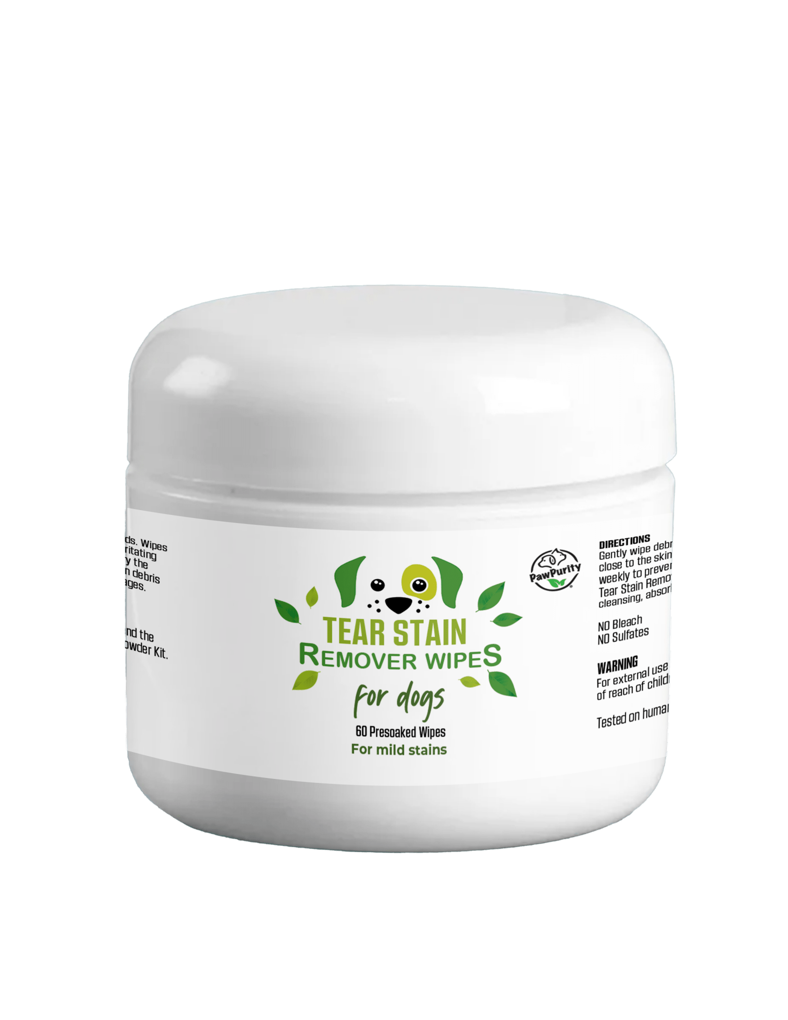 Dog Tear Stain Wipes - Remove Mild Tear Stains by Fighting Bacteria & Yeast at the Source