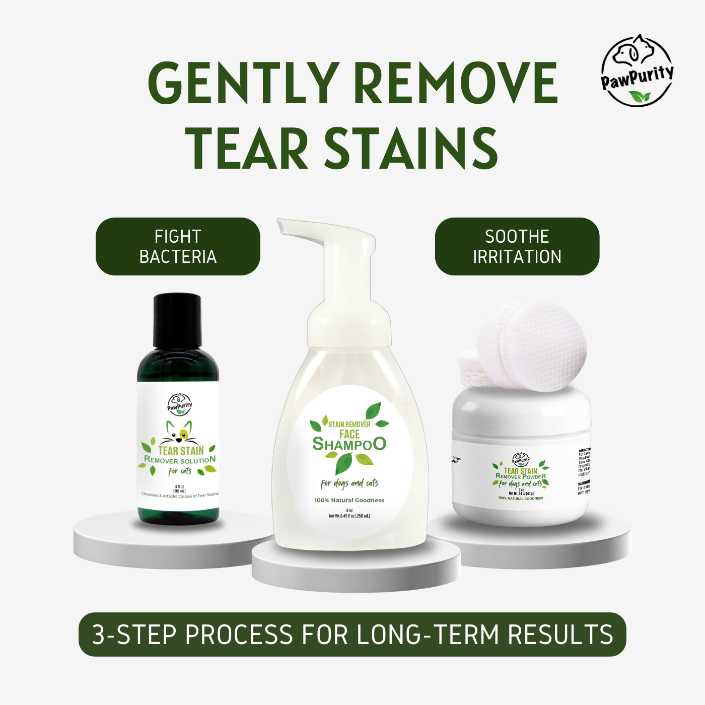 Tear Stain Remover Complete Care Kit for Cats