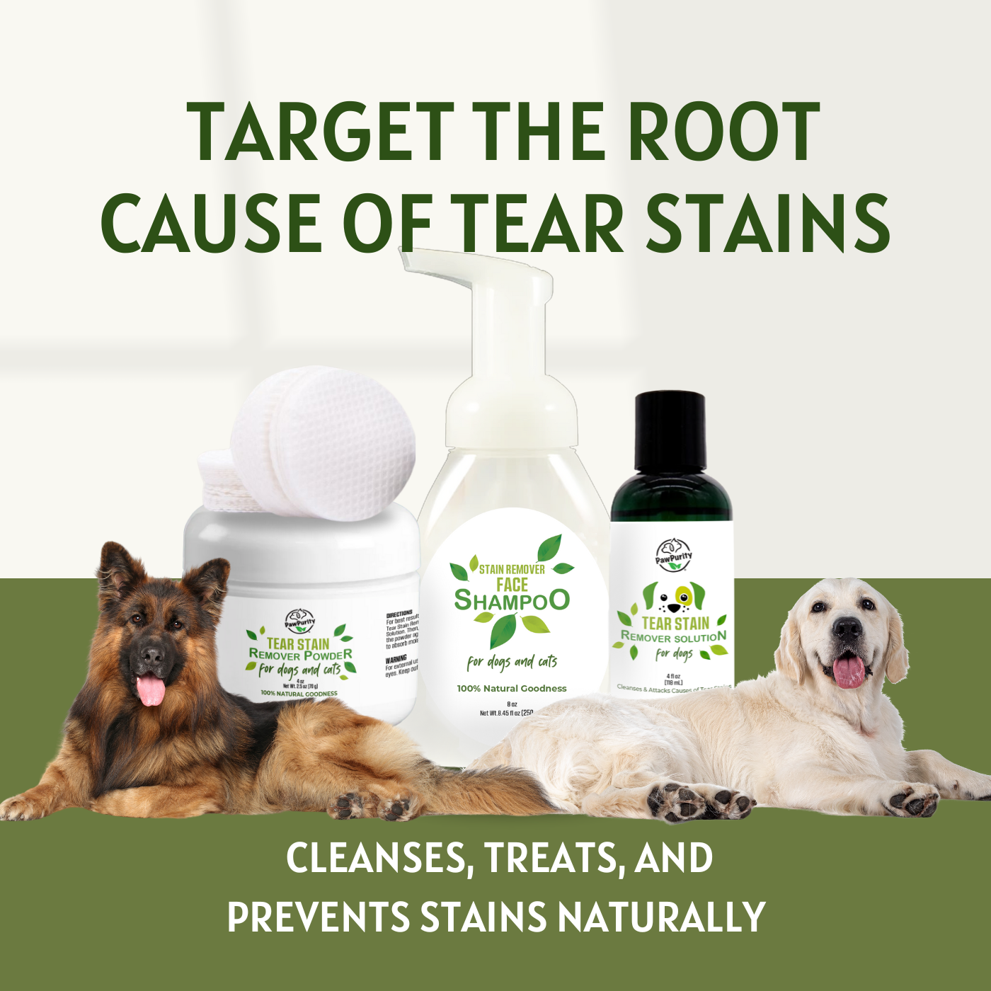 Cat Tear Stain Remover Mighty Mini Kit - Natural 3-Step Solution Fast & Gentle Results in 7 Days