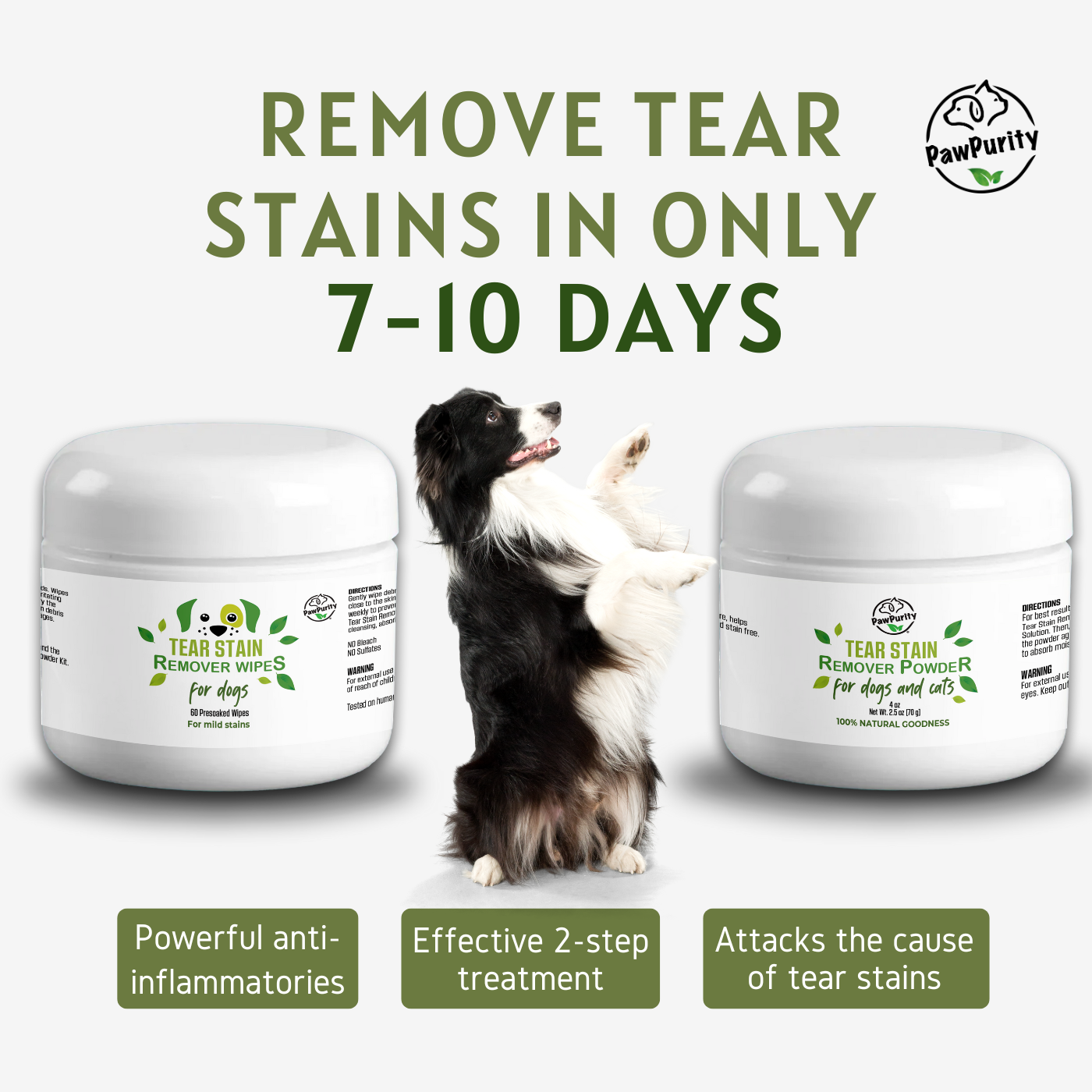 Tear Stain Remover Dual Action Kit for Dogs