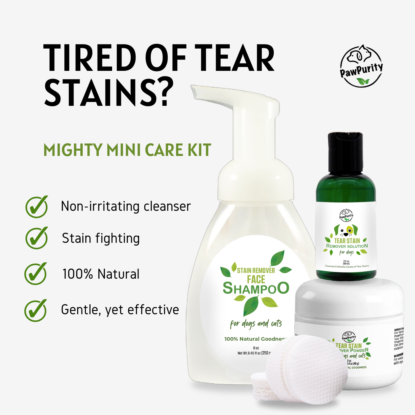 Tear Stain Remover Mighty Mini Kit for Dogs