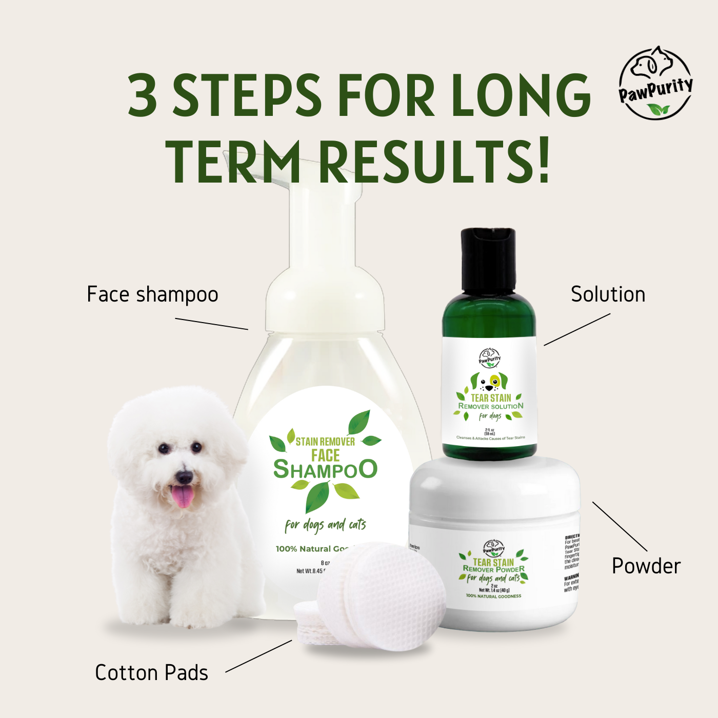 Tear Stain Remover Mighty Mini Kit for Dogs