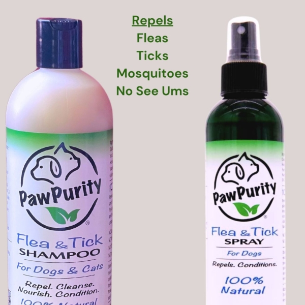 PawPurity Flea & Tick Repellent Package with Shampoo and Spray
