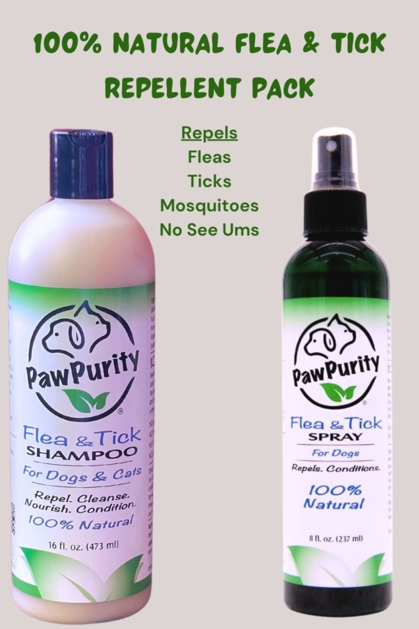 PawPurity Flea & Tick Repellent Package with Shampoo and Spray