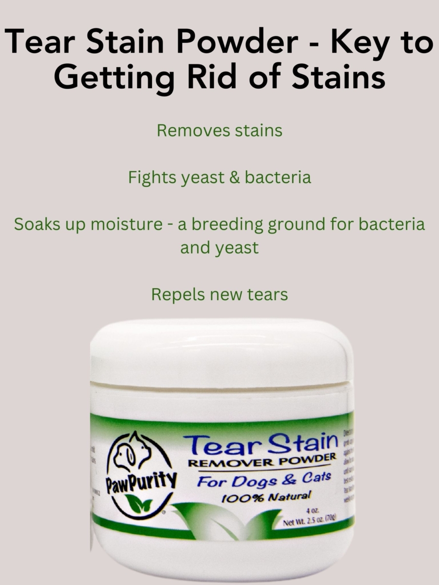 Image of PawPurity Tear Stain Powder which is an important last step to PawPurity Tear Stain Kit